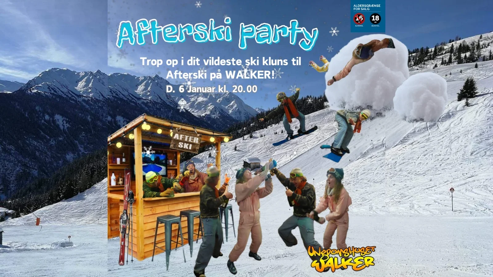 Afterski-party hos Ungdomshuset Walker