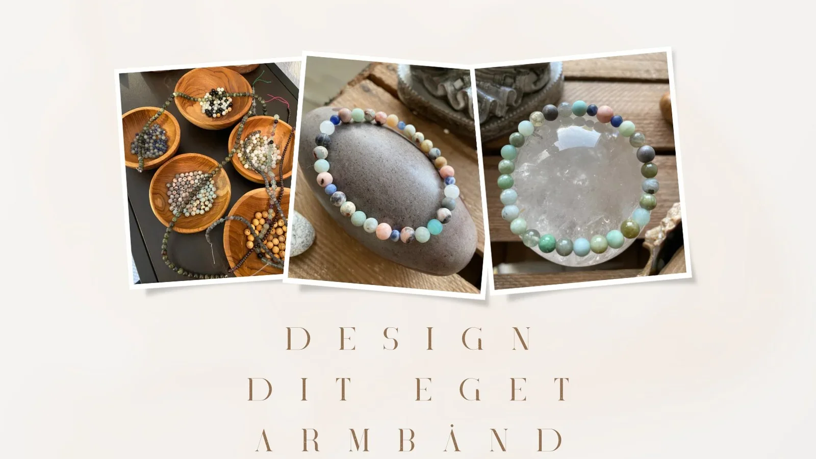 Design dit eget armbånd med krystalperler hos Mengs Univers