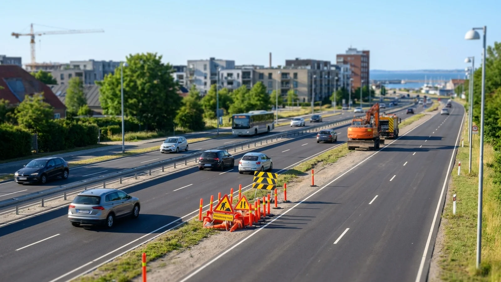 Vejdirektoratet har fjernet spærring i vestgående retning på Marselis Boulevard