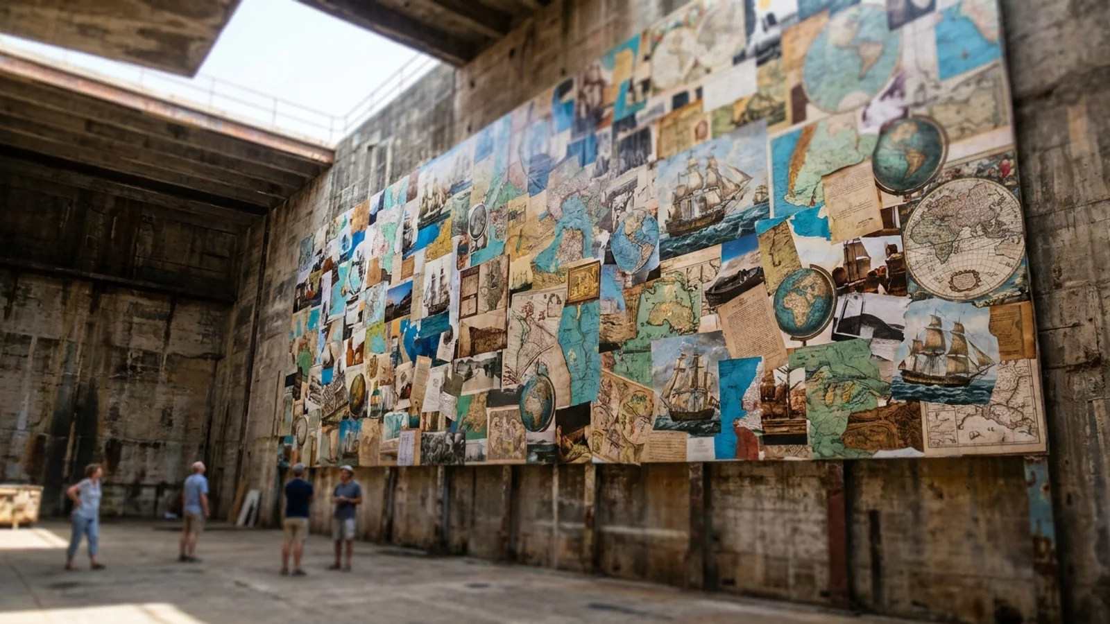 Spor af handel: Monumental collage af Javier Tapia