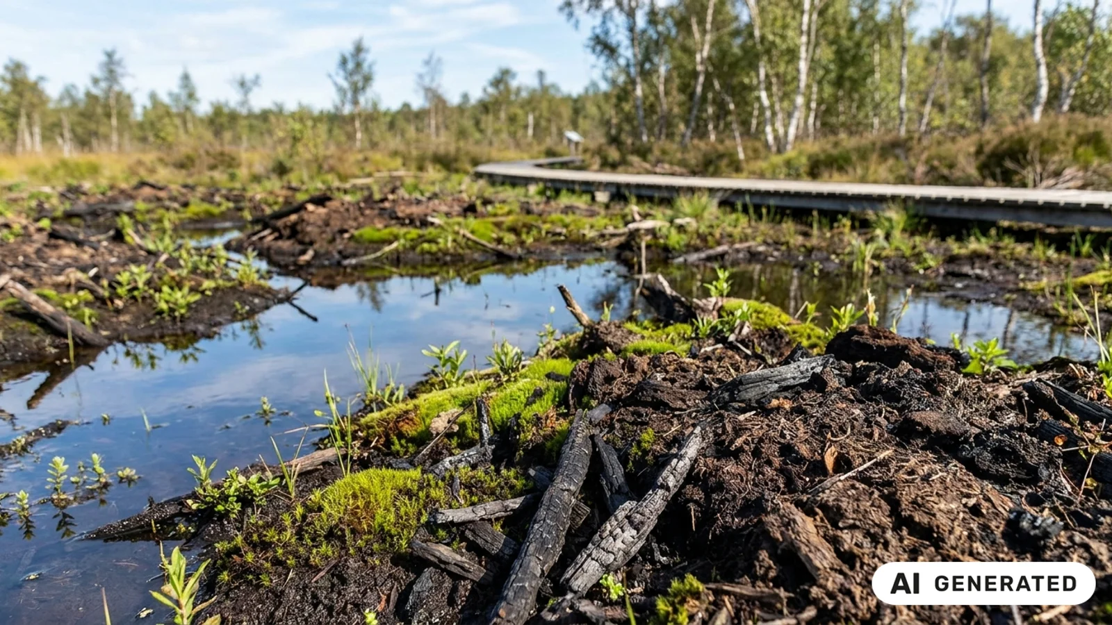 Vådlægning af tørvemoser ramt af alvorlige naturbrande kan give uventet klimafordel
