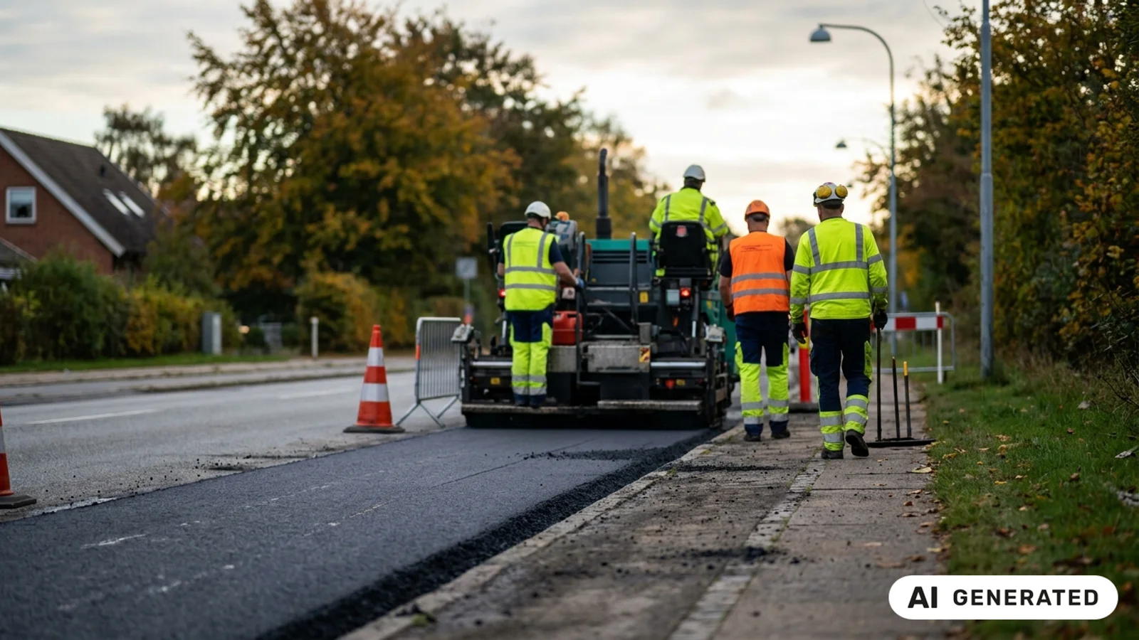 Vejdirektoratet lægger ny asfalt på cykelsti ved Faaborg