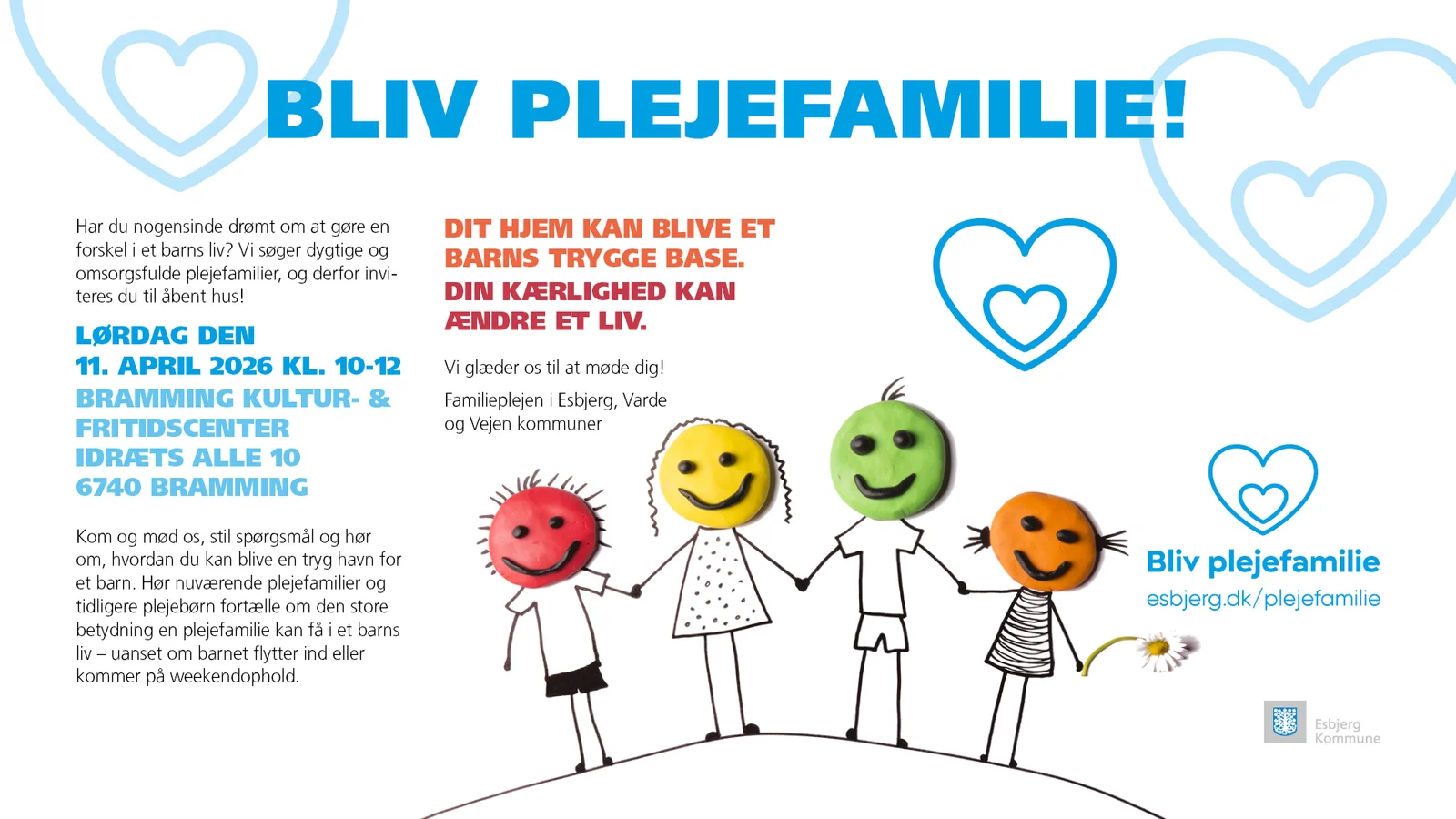 Flere plejefamilier søges – mød os til åbent hus