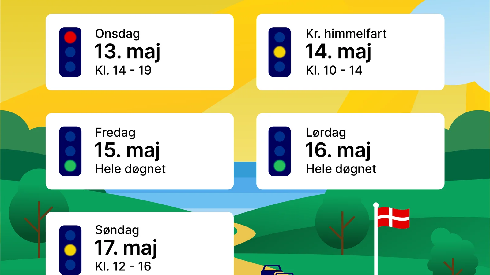 Onsdag bliver den travleste dag i kristi himmelfartsferien