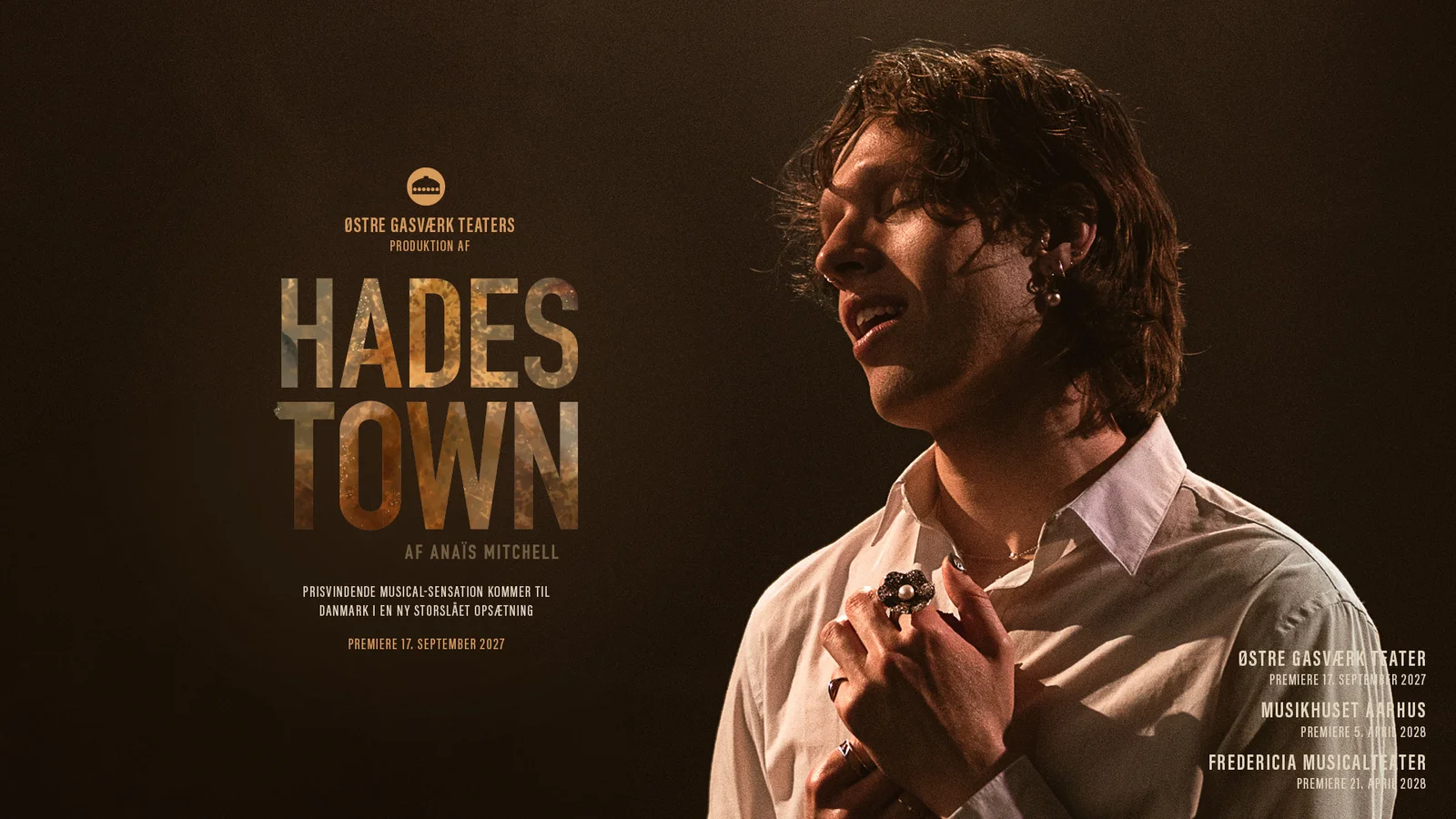 Broadway-hittet HADESTOWN får Skandinavienspremiere med Eurovision- favoritten Søren Torpegaard Lund i hovedrollen