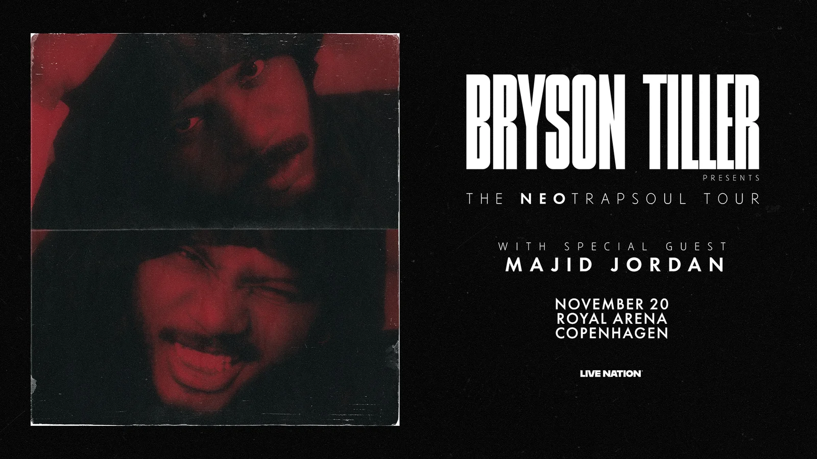 BRYSON TILLER INDTAGER ROYAL ARENA DEN 20. NOVEMBER 2026