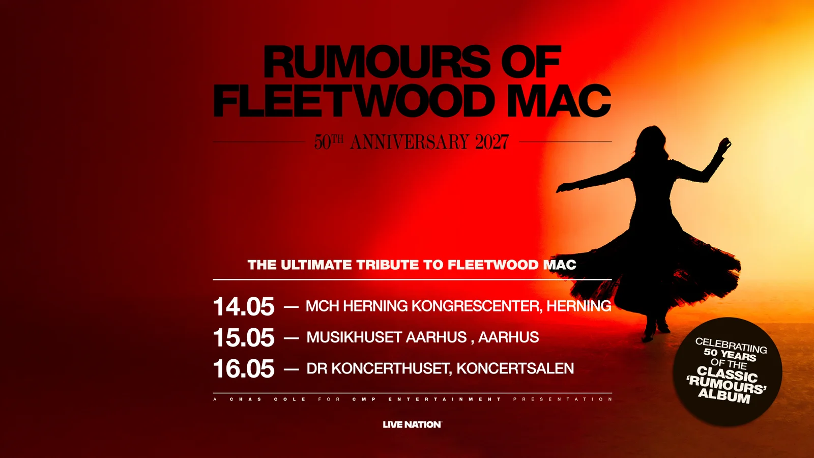 Rumours Of Fleetwood Mac fejrer 50-års jubilæum med danske koncerter i 2027