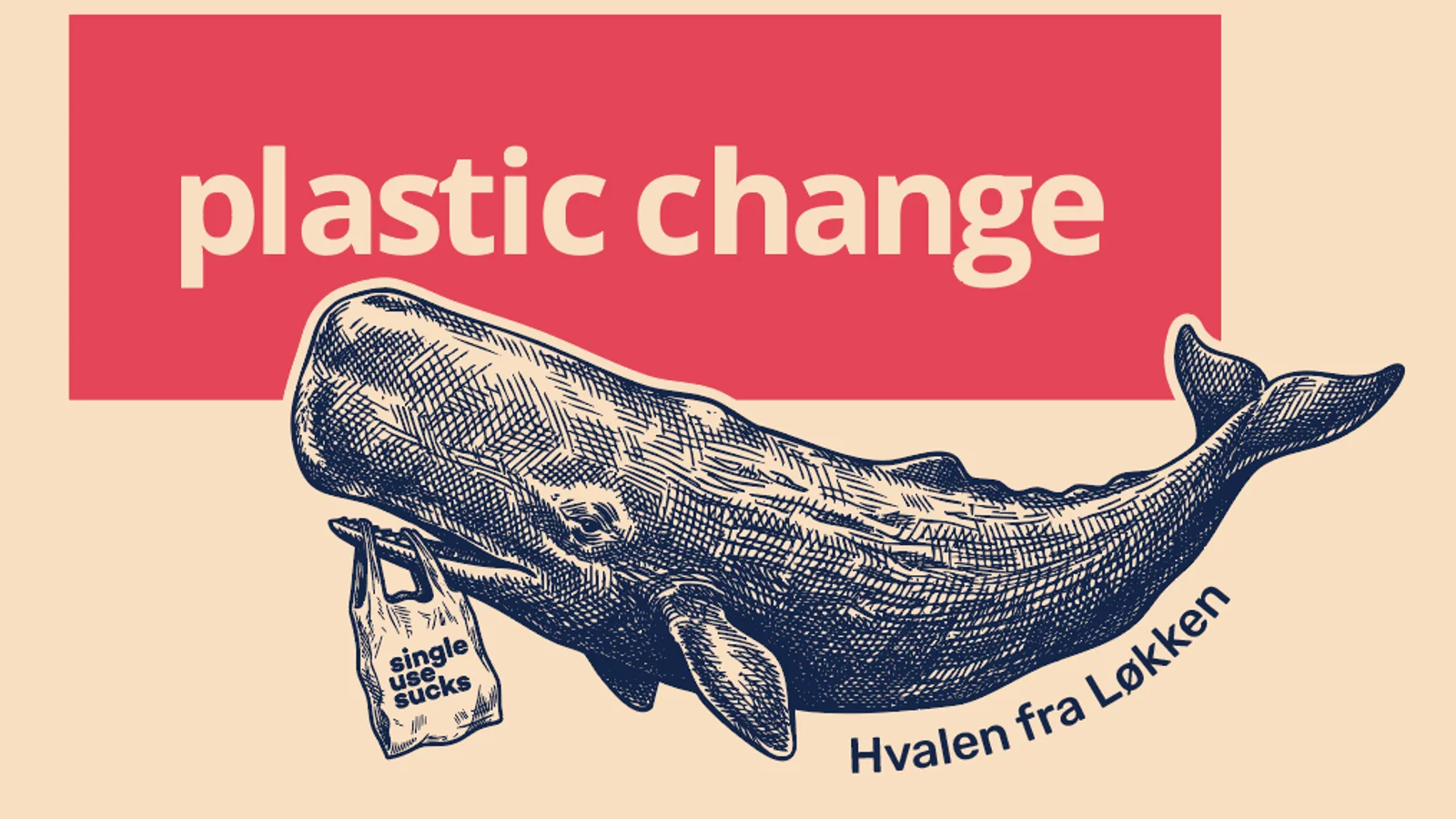 14 meter lang kaskelothval af havplastik på turne i Danmark