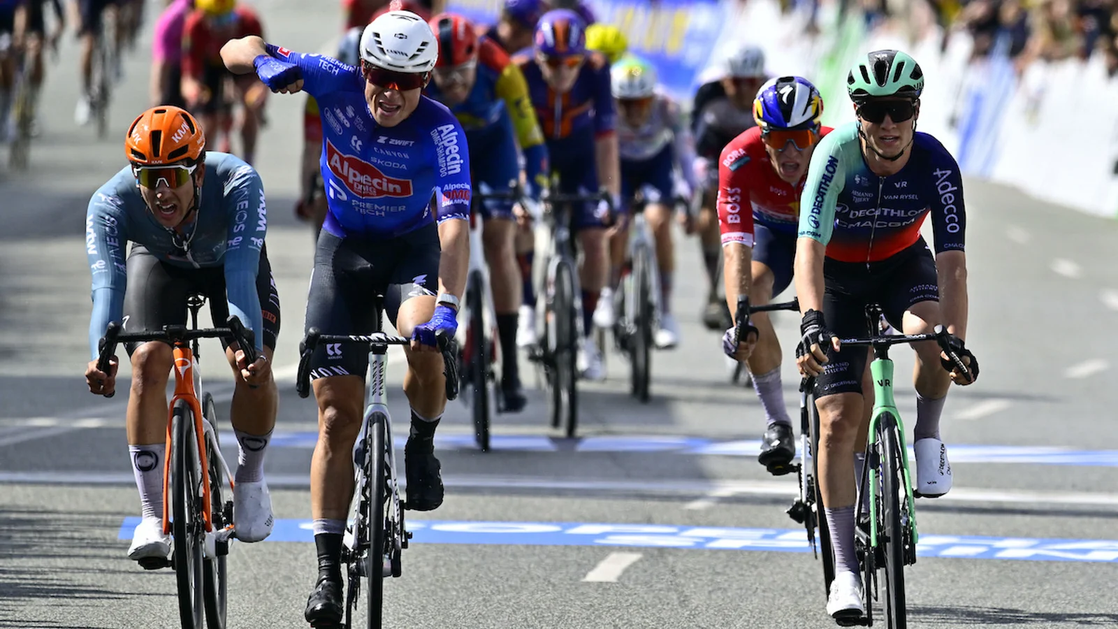 Jasper Philipsen wins the Copenhagen Sprint 2026 ahead of Tobias Lund Andresen