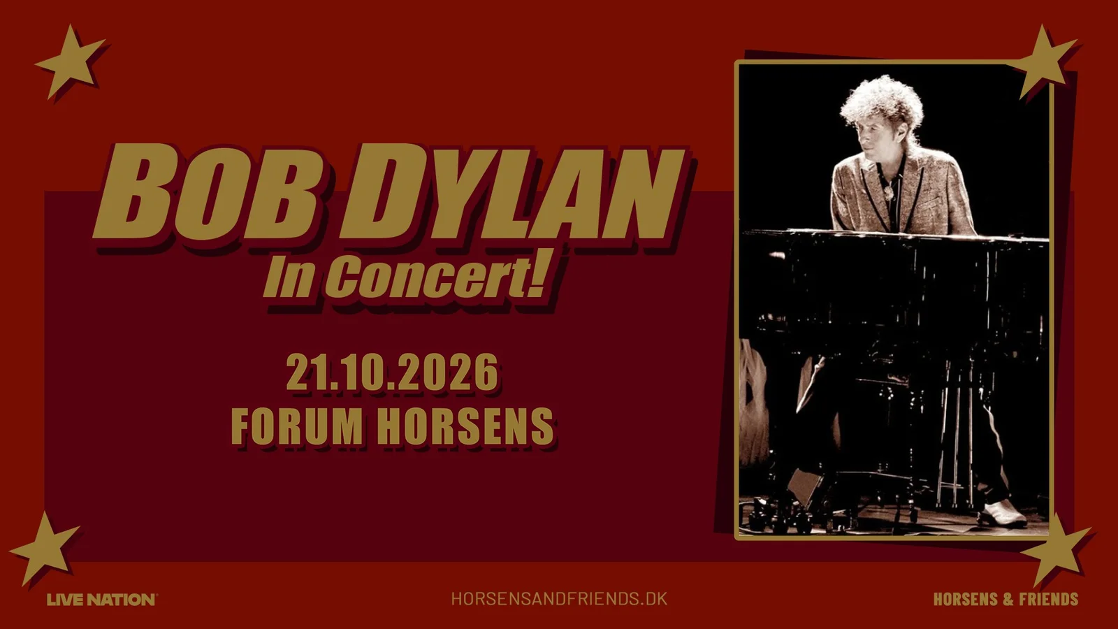 Bob Dylan kommer til Horsens for første gang i 26 år