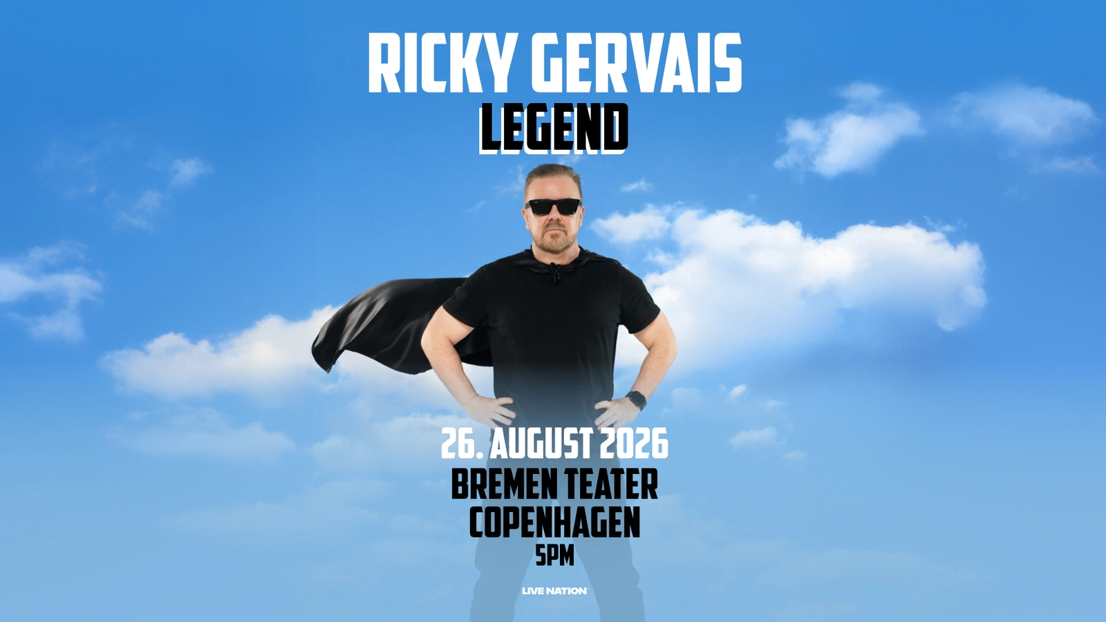 RICKY GERVAIS ANNONCERER WARM UP-SHOW I KØBENHAVN TIL KOMMENDE NETFLIX-SPECIAL
