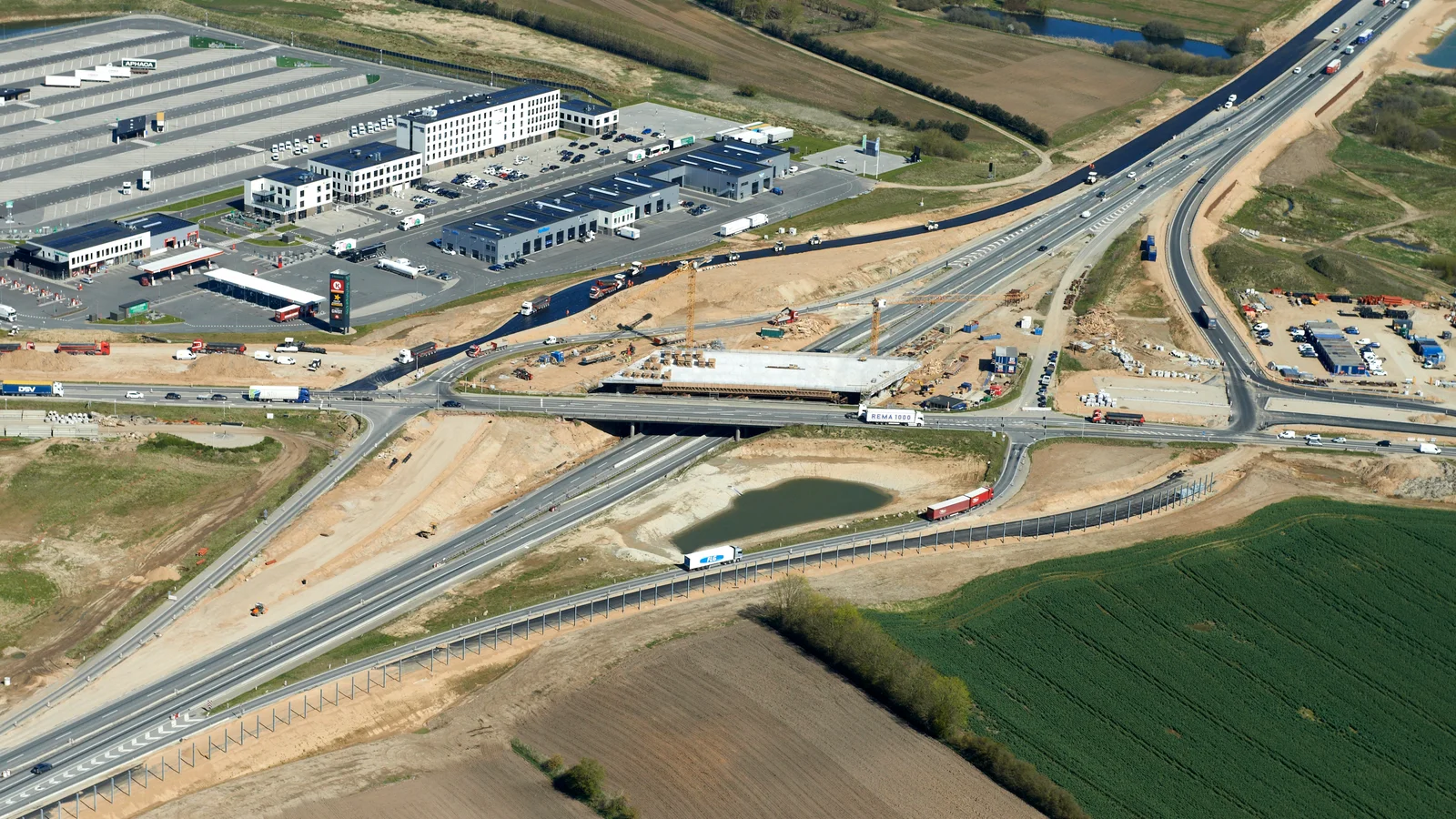 Spærring af nordgående til- og frakørsler på E45 omkring Horsens S