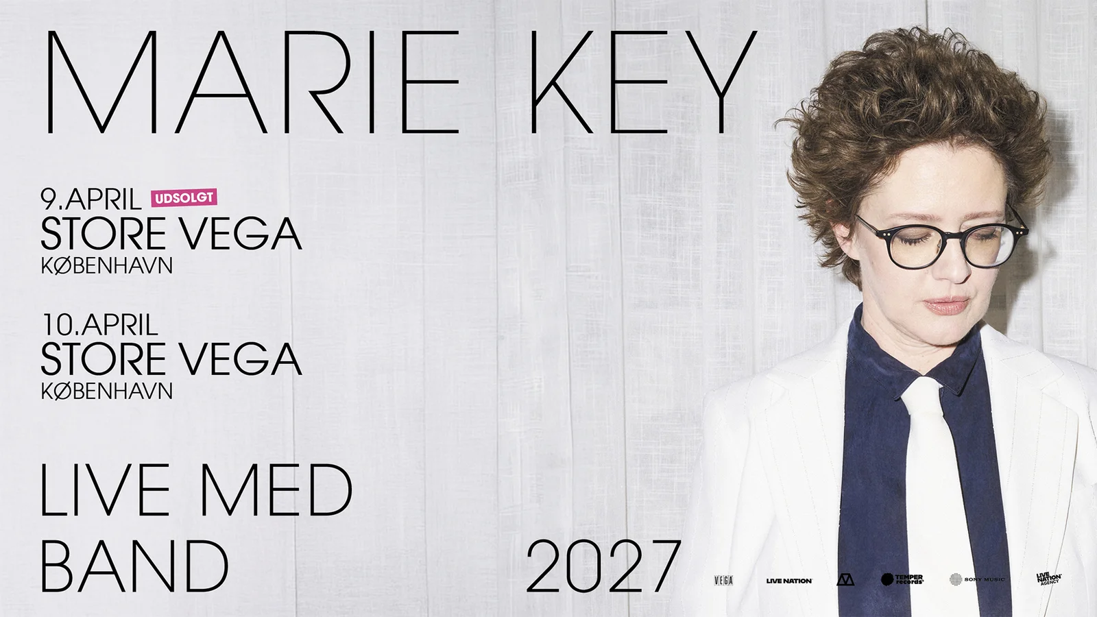 Ekstra show med Marie Key i Store VEGA 2027!