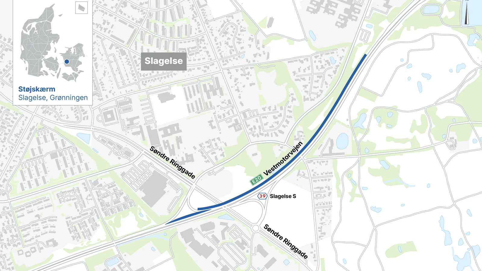 Færre spor på Søndre Ringgade og spærret frakørsel ved Slagelse S