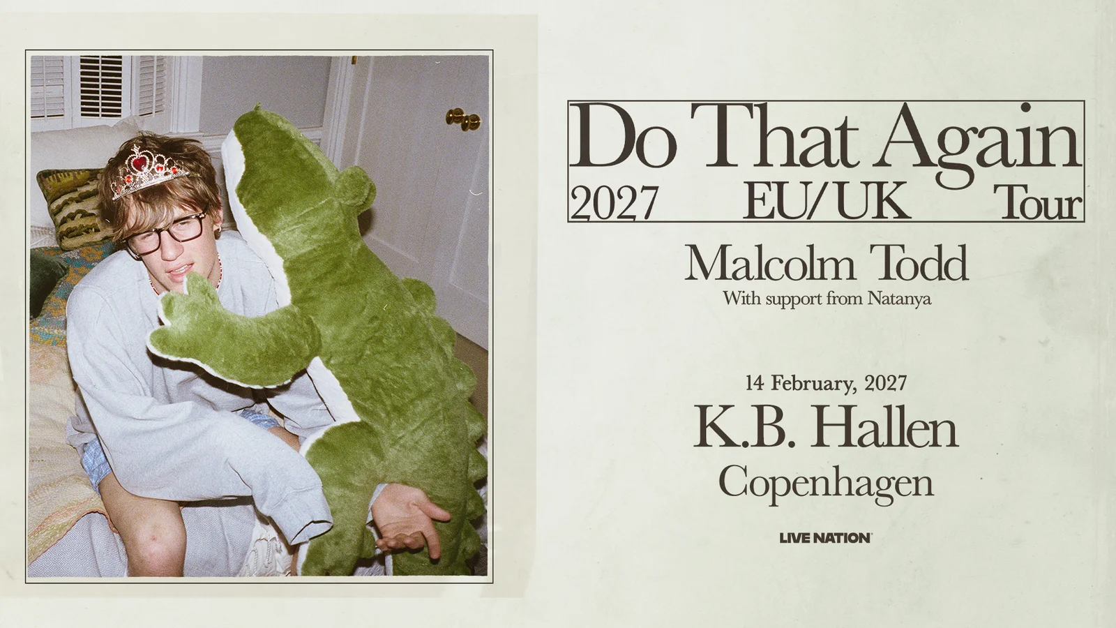 Malcolm Todd i K.B. Hallen 2027!