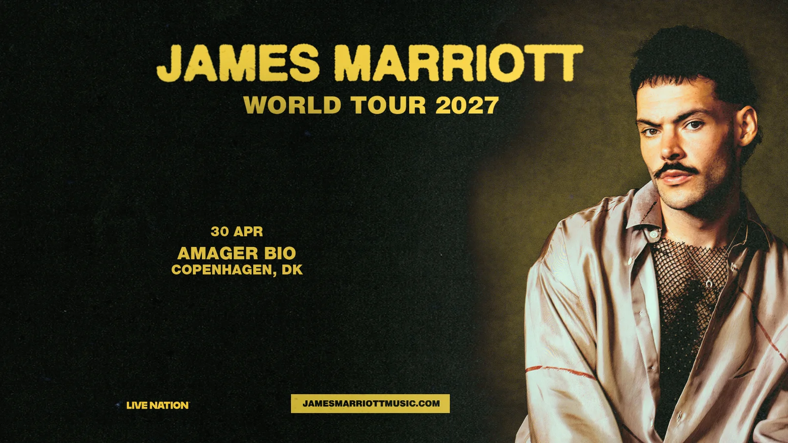 James Marriott kommer til Amager Bio den 30. april 2027