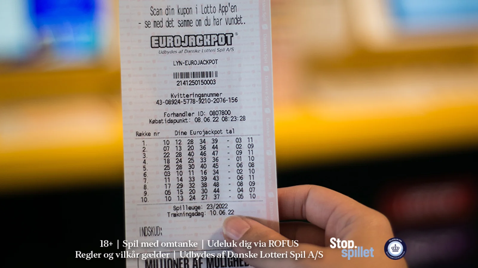 Har du tjekket din kupon? Dansker vinder godt 7 millioner kroner i Eurojackpot