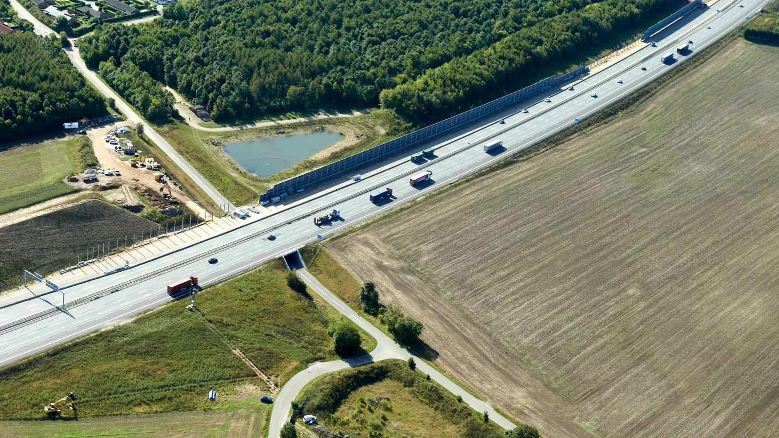 Tre nye støjskærme på vej langs E45 ved Aarhus