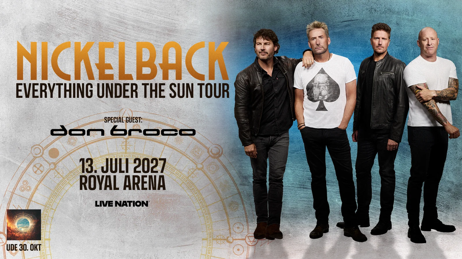 NICKELBACK KOMMER TIL ROYAL ARENA PÅ DERES EVERYTHING UNDER THE SUN TOUR DEN 13. JULI 2027