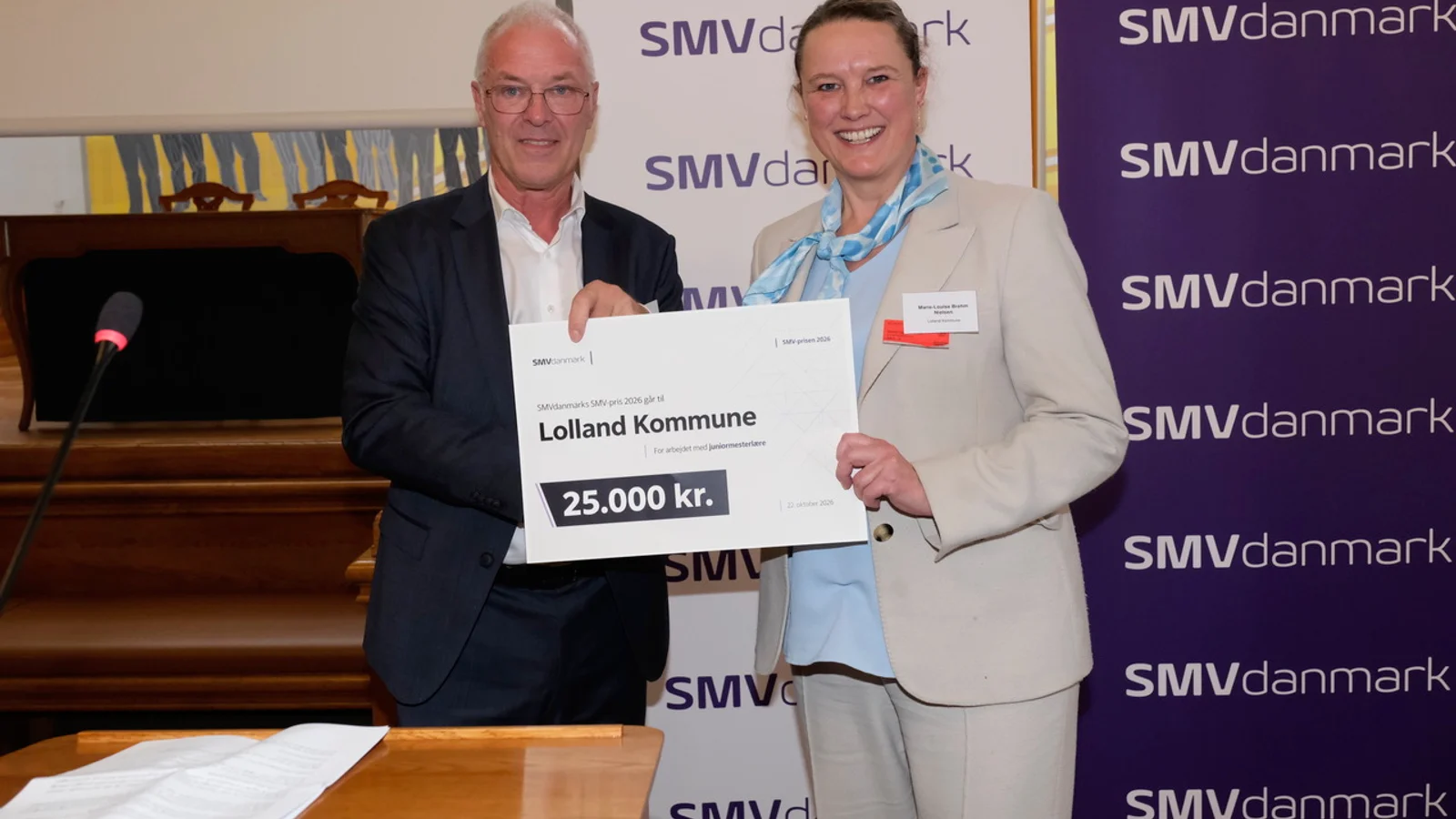 Lolland Kommune modtager SMV-prisen 2026 for målrettet og succesfuld indsats med juniormesterlære