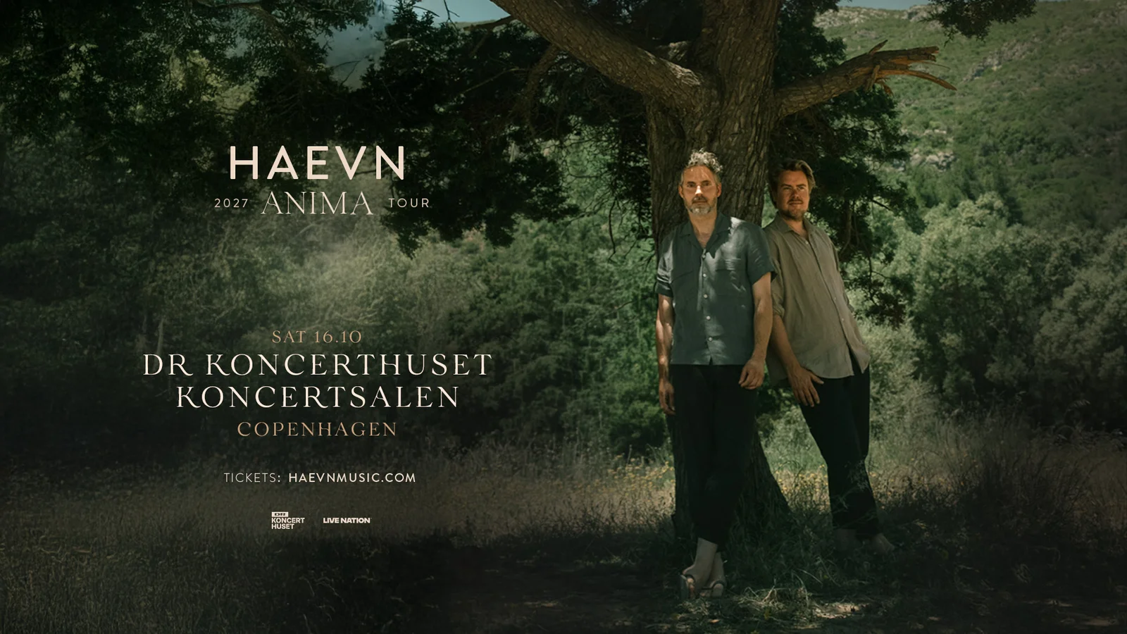 HAEVN spiller i DR Koncerthuset, Koncertsalen den 16. oktober 2027!